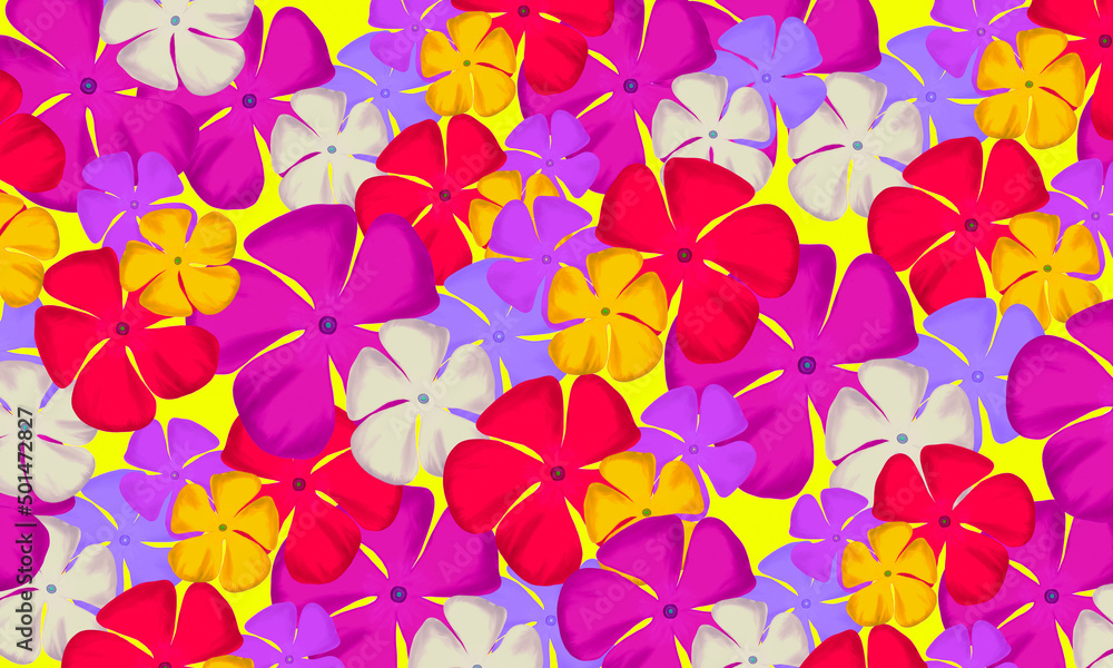 Colorful red ,yellow ,pink and white tropical flower hand drawn watercolor digital painting fresh spring nature wallpaper background Colorful red ,yellow ,pink and white tropical flower hand drawn watercolor digital painting fresh spring nature wallpaper background