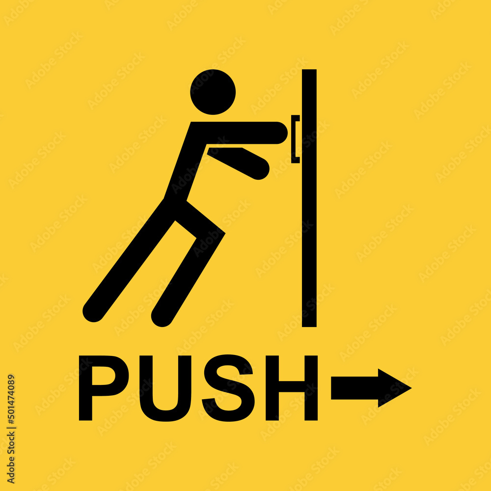 Push and pull door icon Stock Vector Adobe Stock Push and pull door icon Stock Vector Adobe Stock