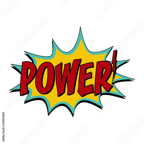 Power comic burst vector sign