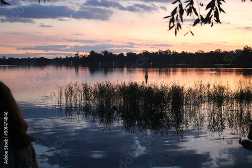 sunset on the lake