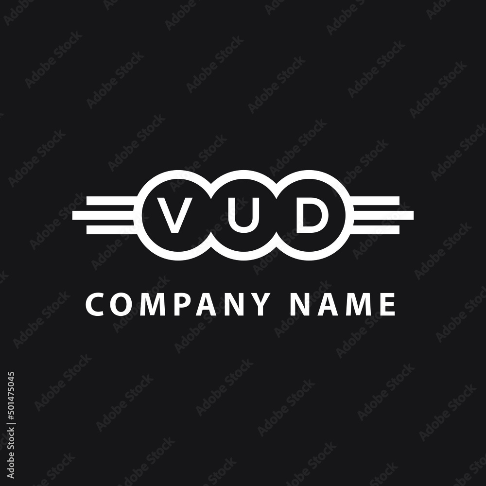 VUD letter logo design on black background. VUD  creative initials letter logo concept. VUD letter design.

