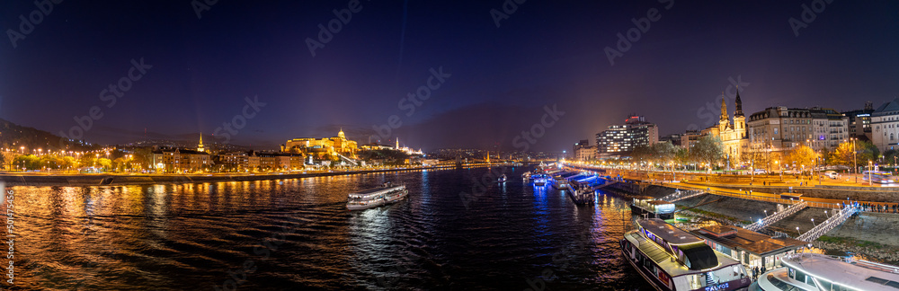 Budapest danube night view