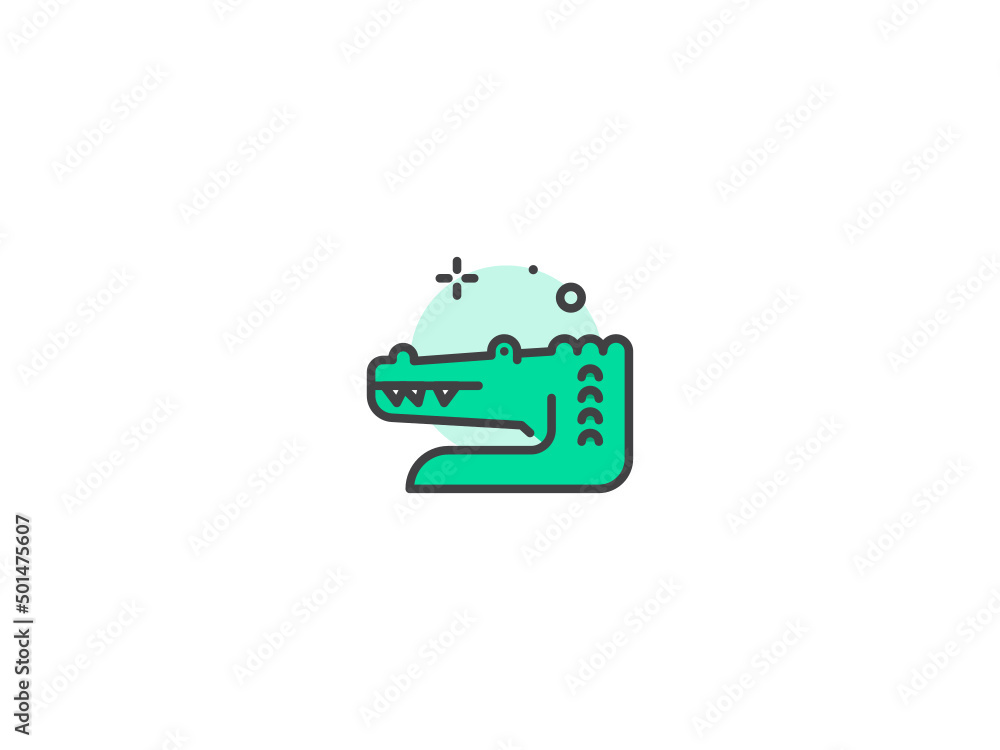 Crocodile flat icon premium vector. modern and professional. creative symbol. regular use icon. ecommerce design for business.svg Crocodile flat icon premium vector. modern and professional. creative symbol. regular use icon. ecommerce design for business.svg
