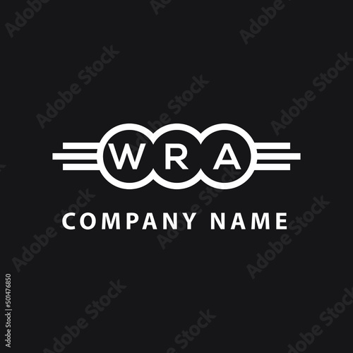 Fototapeta Naklejka Na Ścianę i Meble -  WRA letter logo design on black background. WRA  creative initials letter logo concept. WRA letter design.
