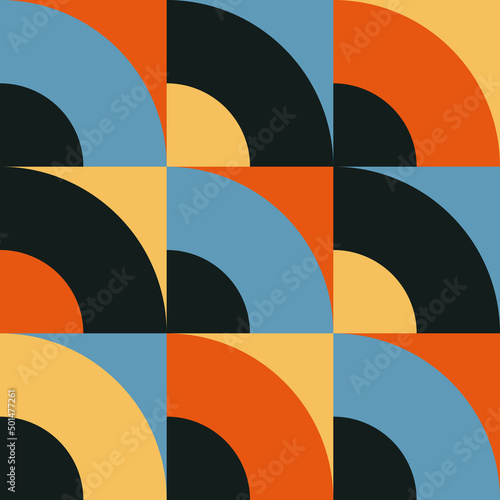 Trendy minimalist seamless pattern with abstract creative geometric composition