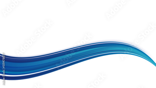 abstract blue background with wave curve circle ribbon