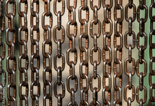 iron rusty chains as background