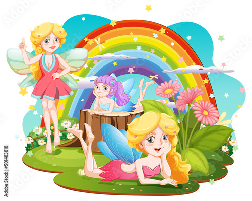 Isolated fantastic forests with beautiful fairies