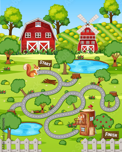 A farm boardgame template