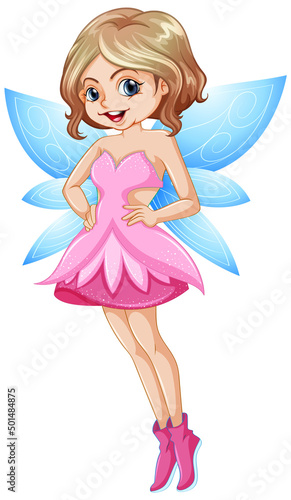 Beautiful fairy girl cartoon character