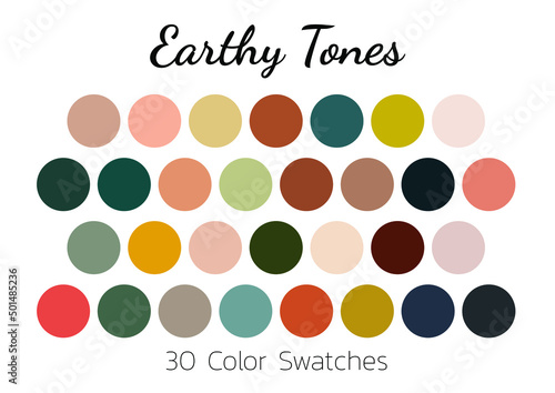 Collection Color palette, swatch color palette, Flat vector illustration