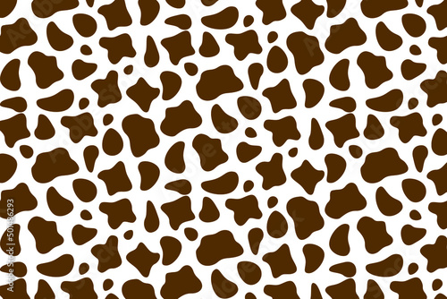 Cow fur pattern background, vector illustration.