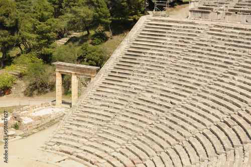 Ancient Epidaurus theater, Peloponnese, Greece photo