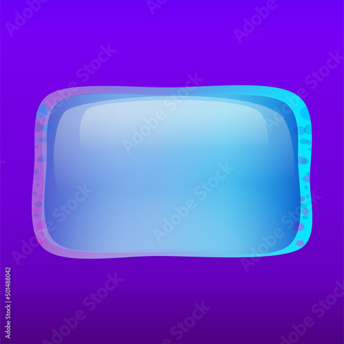 Space game ui frame for mobile interface design in cartoon style. Cartoon vector illustration. Web design elements