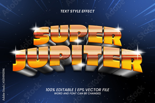 Super Jupiter Editable Text Effect 3D Style