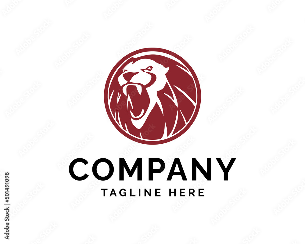 Lion logo modern design company