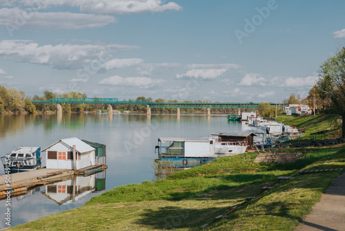 Harbor in Parvin Lake through South Jersey's pinelands. photo