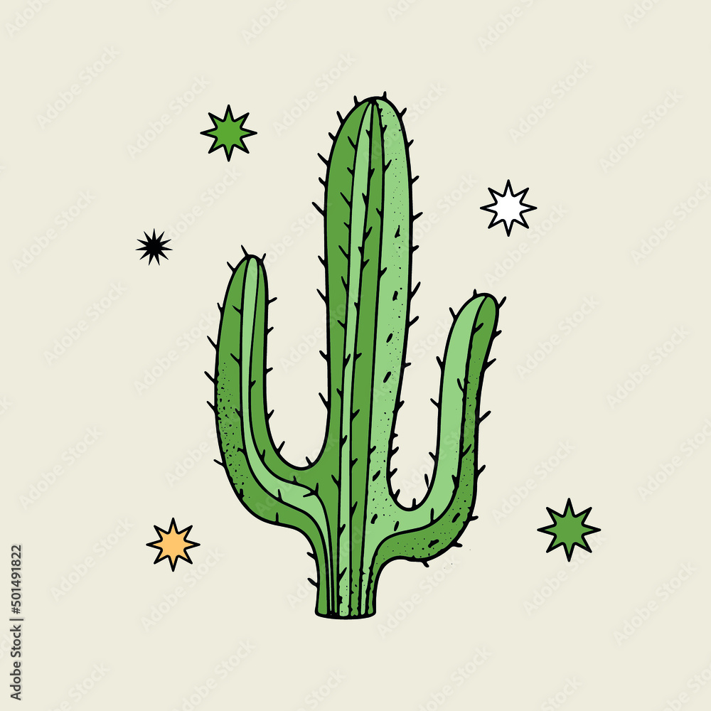 Naklejka premium Modern vector abstract illustration. Boho style. It is well suited for banner, poster, fabric printing. Editable clipart