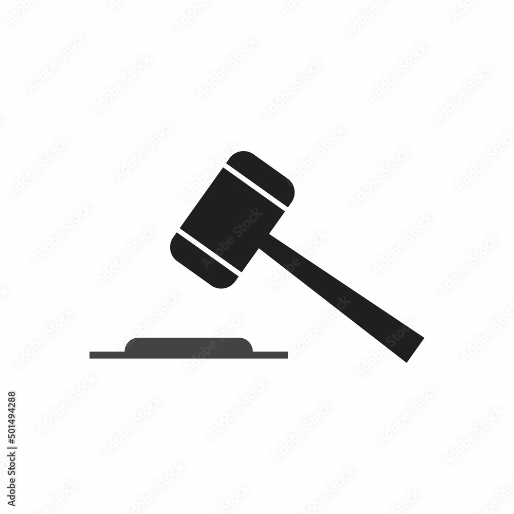 Hammer of a judge icon vector Hammer of a judge icon vector