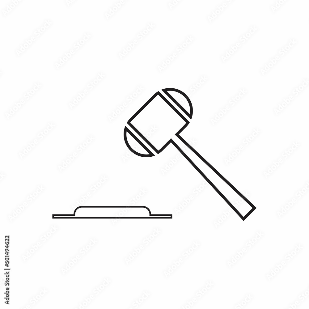 Hammer of a judge icon vector Hammer of a judge icon vector
