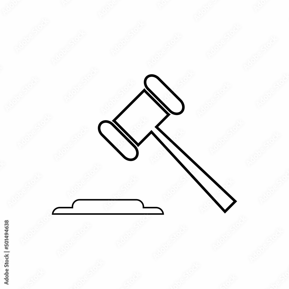 Hammer of a judge icon vector Hammer of a judge icon vector