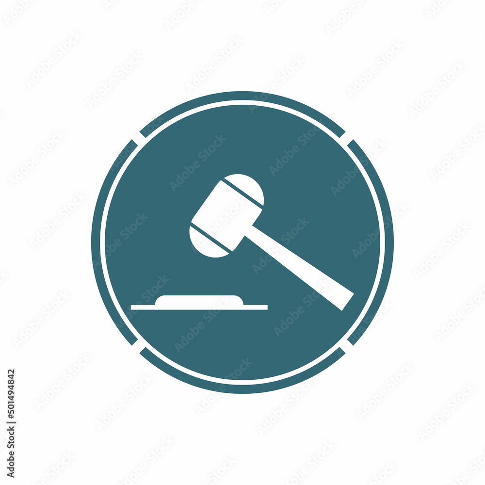 Hammer of a judge icon vector Hammer of a judge icon vector