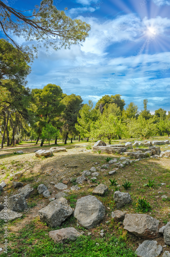 Abaton of Epidaurus at the sanctuary in Greece