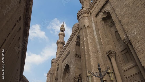 View of Mosque-Madrasa of Sultan Hassan and Al-Rifa'i Mosque Cairo in Egypt photo