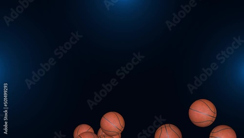 4K 3D Basketball ball spinning on a green screen Animation background, loop. International basketball tournament, winning sport equipment. bouncy sport equipment, ball. Tennis player winning court. photo