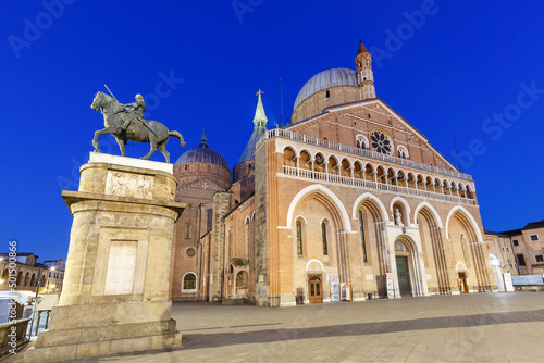 Basilica of Saint Anthony of Padua church travel traveling holidays vacation town at twilight in Padova  Italy