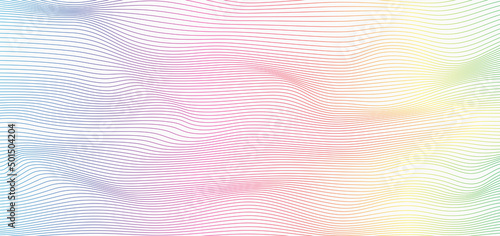 colorful spectrum thin linear abstract curved wavy vertical pattern for background, wallpaper, banner, label etc. vector design