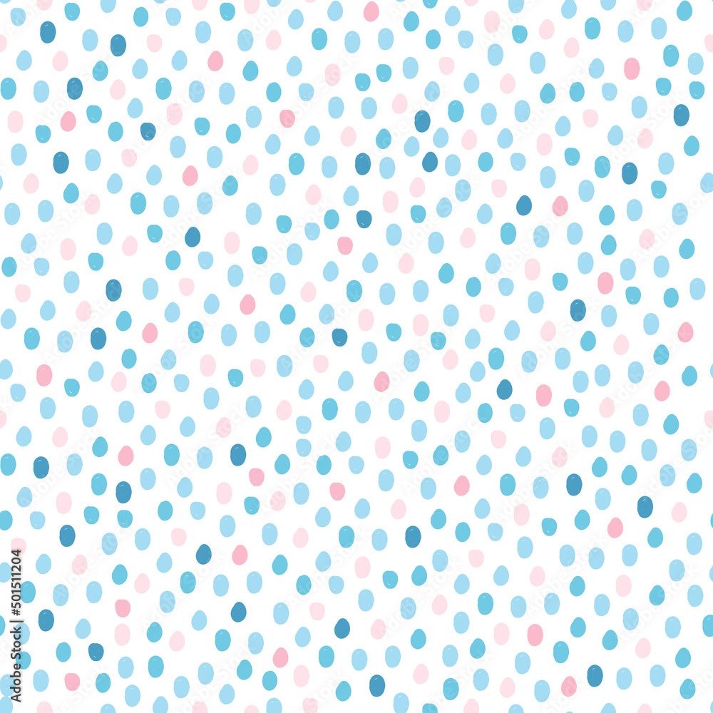 dots in pastel color seamless pattern. Creative textures for holiday designs, party, birthday, invitation, baby shower. Universal background for printing on fabric and paper. Vector illustration