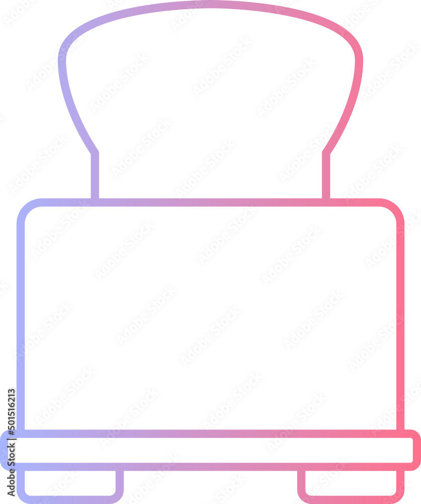 Naklejka premium Toaster outline gradient icon