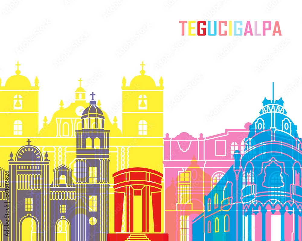 Tegucigalpa skyline poster