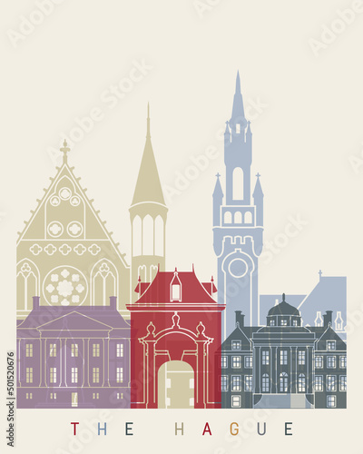 The hague skyline poster