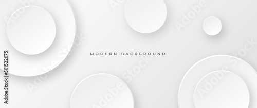Modern abstract light silver background elegant circle shape design
