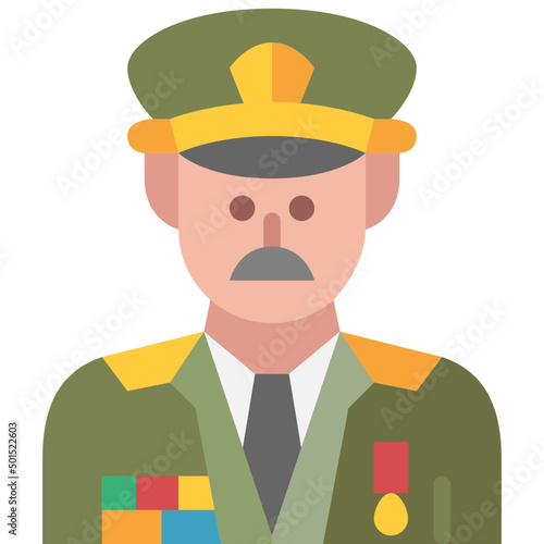commander flat icon