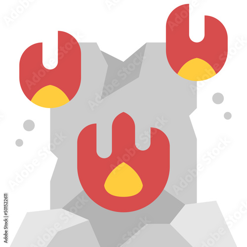 destroyed flat icon
