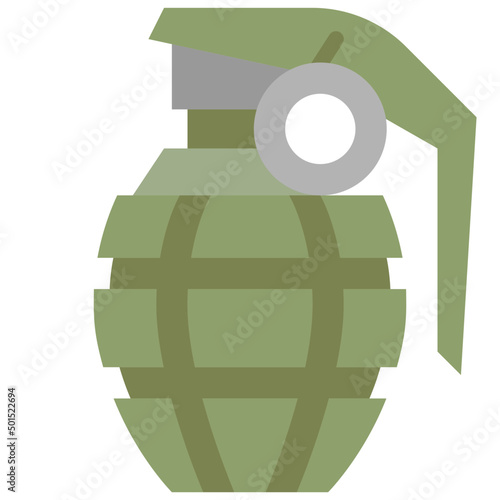 hand grenade flat icon