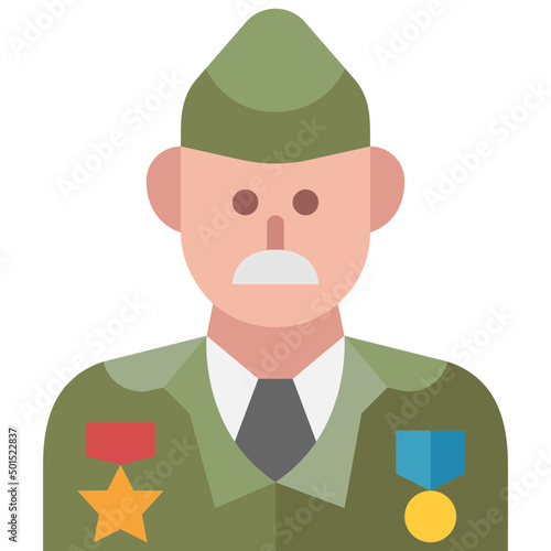 veteran flat icon