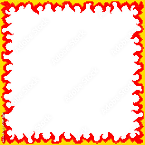 Wallpaper Mural Pixel art style fire frame illustration. Torontodigital.ca
