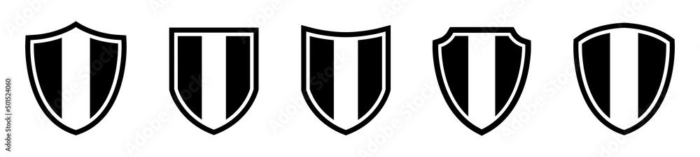Shield icons set. Protect shield Icon, vector illustration Shield icons set. Protect shield Icon, vector illustration