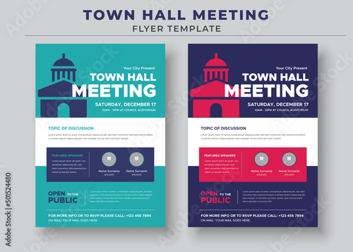 Fotografia Town Hall Meeting Flyer Templates, City Hall Flyer and Poster