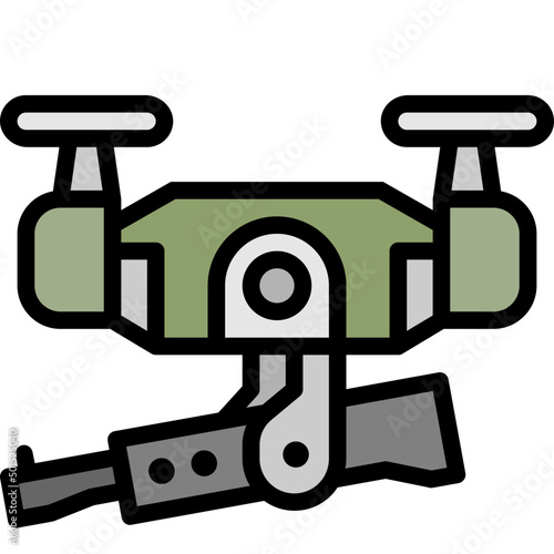 drone filled outline icon