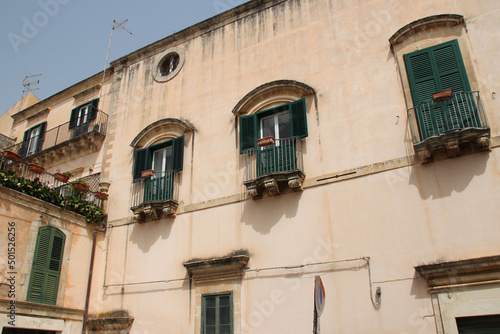 baroque palace (battaglia) in ragusa in sicily (italy) 