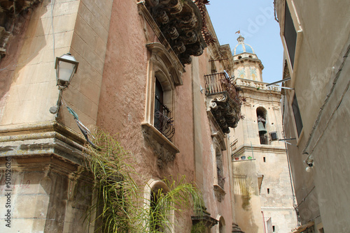 baroque palace (Cancelleria) in ragusa in sicily (italy) 