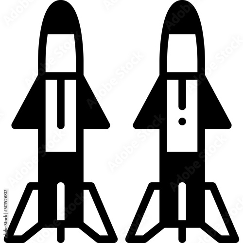 missile solid line icon