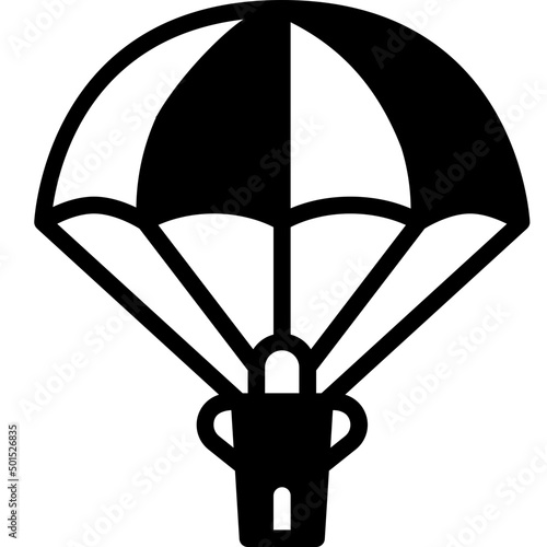 paratrooper solid line icon