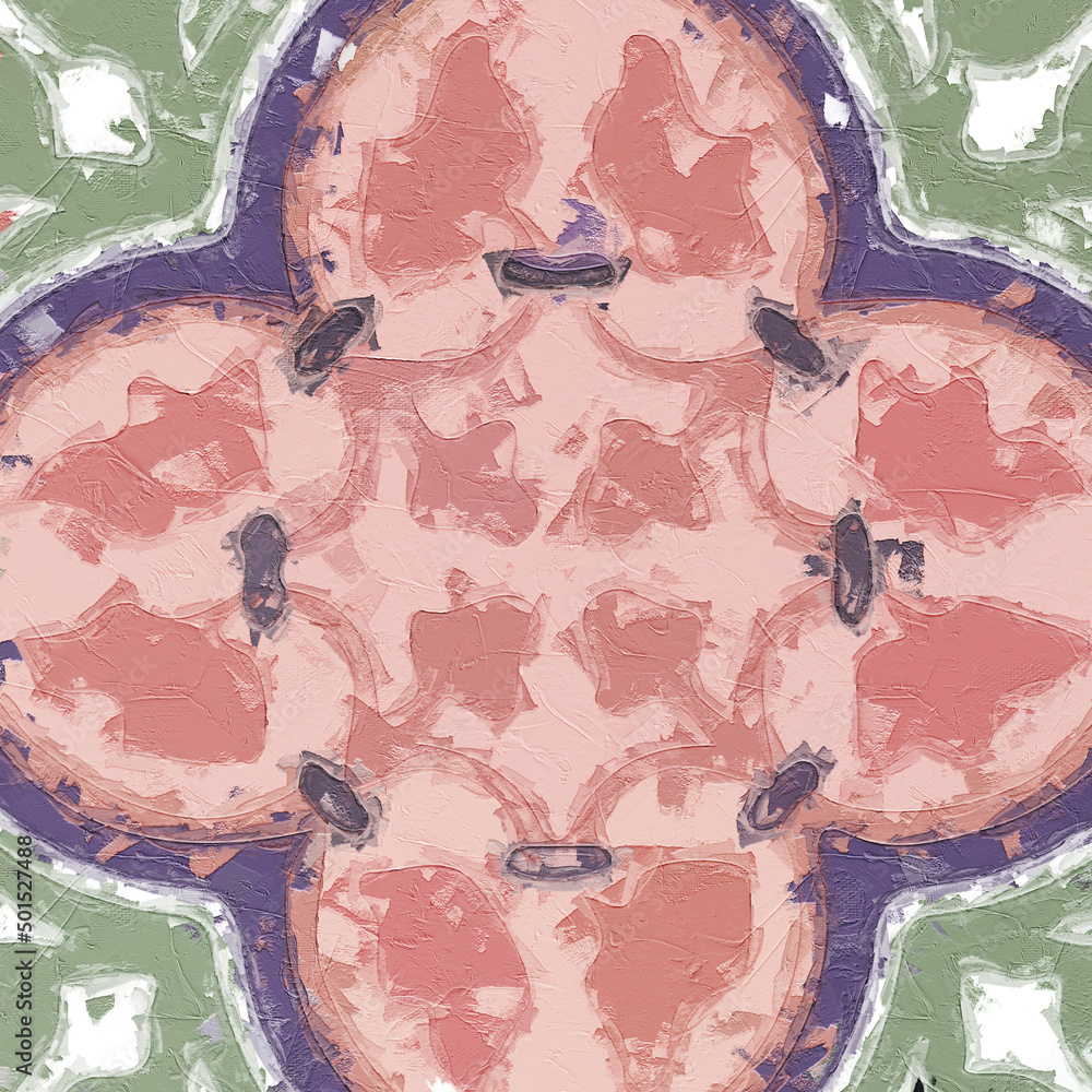 Naklejka premium Abstract beautiful mandala tile illustration