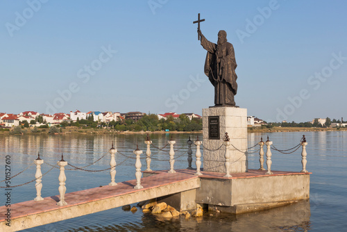 Monument to Pope Clement in the Cossack Bay of the city of Sevastopol, Crimea photo